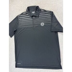 Boston‎ Bruins Ping Collection Stitched Logo Polo Shirt (Men's XL) Black